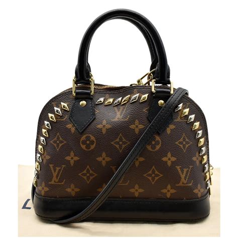 louis vuitton monogram macassar studded alma bb|monogram handbags louis vuitton.